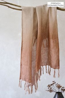 French Connection Rust Alawi Ombre Linen Throw