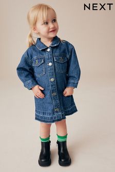 Blue Denim 100% Cotton Shirt Dress (3mths-8yrs)