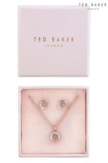 Ted Baker Rose Gold Glitter Emillia Mini Button Gift Set