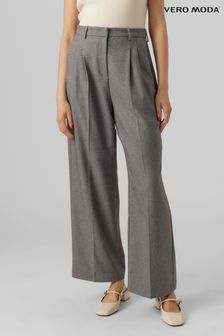 VERO MODA Grey Wide Leg High Waisted Smart Tailored Trousers