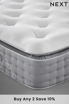White Sumptuous Hybrid Pocket Sprung Firm Mattress with Pillowtop