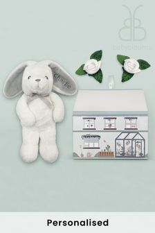 Babyblooms Baby Grey Personalised Bunny And Buds Gift Set