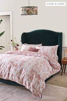 Clarke & Clarke Pink Florence Duvet Cover Set