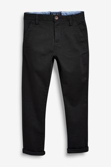 Black Slim Fit Stretch Chino Trousers (3-16yrs)