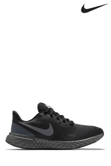 plain black nike trainers womens