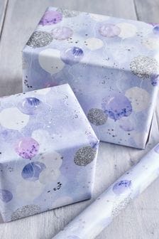 Purple Balloon 6M Wrapping Paper