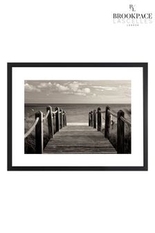 Brookpace Lascelles Black Pathway To Paradise Wall Art In Matt Black Frame