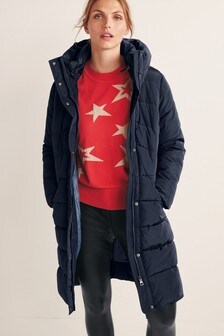 Navy Blue Recycled Padded Coat