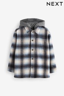 Mono Check Hooded Overshirt (3-16yrs)