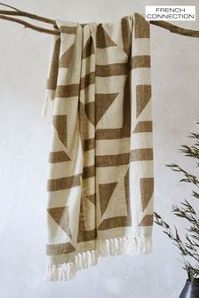 French Connection Mocha Sundial Cotton Throw