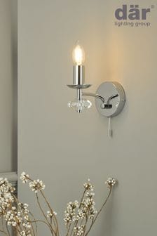 Dar Lighting Silver Oleana Wall Light