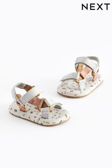 Neutral Print Bright Baby Trekker Sandals (0-24mths)