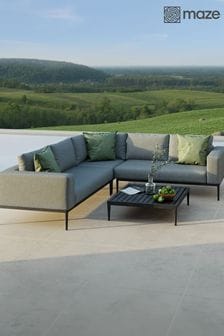 Maze Grey Garden Eve Corner Sofa In All Weather Fabric