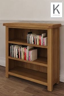 K Interiors Oak Canterbury Solid Wood Small Bookcase