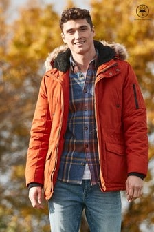 mens parka coats without fur hood