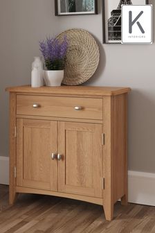 K Interiors Natural Oak Astley Solid Wood Small Sideboard