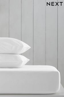 White Cotton Rich Fitted Sheet