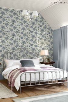 Pale Seaspray Blue Pickworth Posy Wallpaper