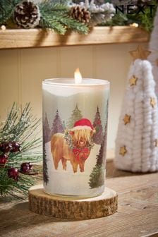 Cream Hamish Festive Spice Scented Pillar Candle