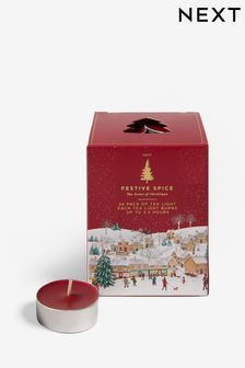 Red Festive Spice 24 Pack Tealights Scented Candle