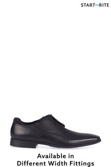 Start-Rite Black Leather Academy Smart School Shoes