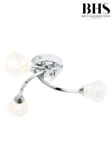 BHS Chrome Volos 3lt IP44 Flush Light