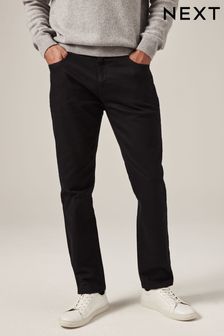 Solid Black Slim Fit Essential Stretch Jeans