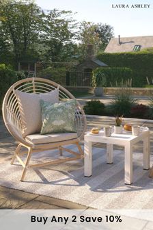 White Garden Havana Casual Chair Set with Seat Cushions