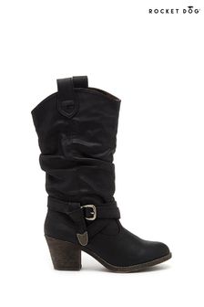 ladies leather slouch boots uk