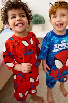 Red/Blue Spidey and Friends 2 Pack Short Pyjamas (12mths-10yrs)