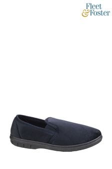 Fleet & Foster Blue John Twin Gusset Memory Foam Slippers