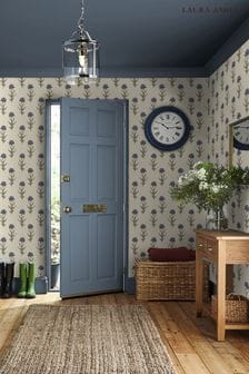 Dusky Seaspray Blue Dandelion Wallpaper