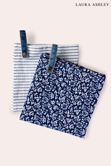 Set of 2 Blue Blueprint Collectables Kitchen Towels