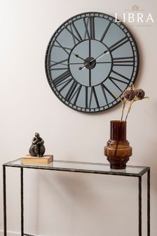 Libra Skeleton Mirror Wall Clock