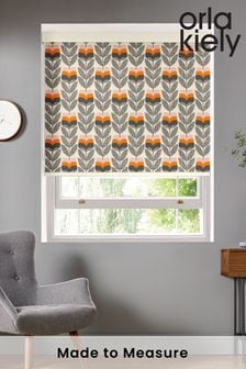 Orla Kiely Orange Rosebud Made To Measure Roller Blind