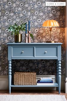 Clarke and Clarke Blue Ashdon Console Table