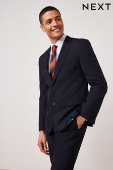 Navy Blue Slim Fit Two Button Suit Jacket