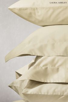 Set of 2 Cream 400 Thread Count Cotton Pillowcases