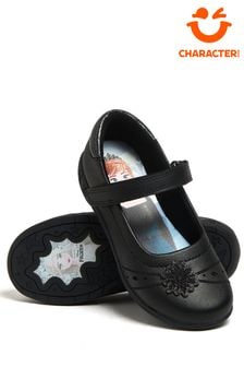 Character Black Disney Frozen Girls School Shoes