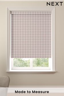 Rose Pink Gingham Made To Measure Roller Blind