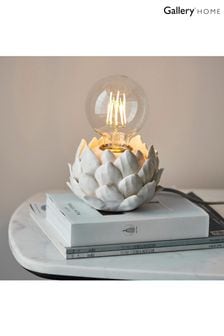 Gallery Home Pewter Grey Artichoke Ceramic Table Lamp