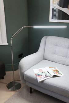 Daylight Company Silver Slimline 3 Floor Task Lamp