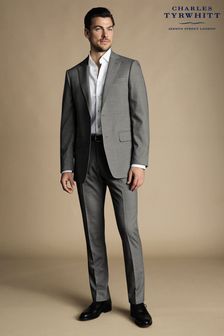 Charles Tyrwhitt Grey Slim Fit Sharkskin Ultimate Performance Suit: Jacket