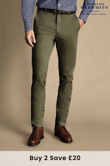 Charles Tyrwhitt Green Slim Fit Ultimate Non-Iron Chinos