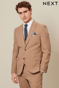 Marl Taupe Slim Fit Motionflex Stretch Suit Jacket