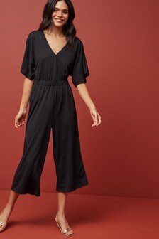 ladies black culotte jumpsuit