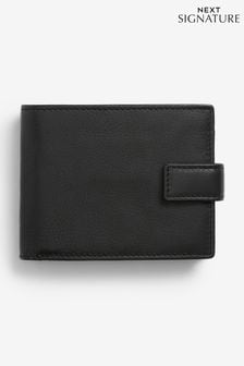 Black Signature Italian Leather Extra Capacity Wallet
