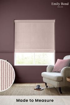 Emily Bond Raspberry Pink Oscar Stripe Made to Measure Roman Blinds