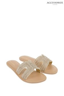 gold sliders womens