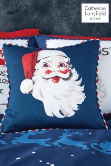 Catherine Lansfield Blue Letters To Santa Christmas Pocket Cushion